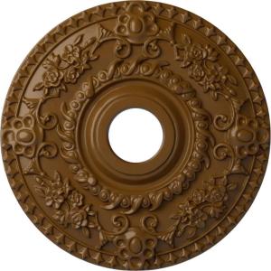 imageEkena Millwork CM18RO 18Inch OD x 3 12Inch ID x 1 12Inch P Rose Ceiling MedallionHandPainted Smokey Topaz