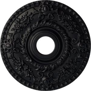 imageEkena Millwork CM18RO 18Inch OD x 3 12Inch ID x 1 12Inch P Rose Ceiling MedallionHandPainted Steel Gray