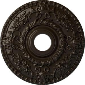 imageEkena Millwork CM18RO 18Inch OD x 3 12Inch ID x 1 12Inch P Rose Ceiling MedallionHandPainted Stone Hearth