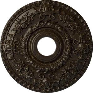 imageEkena Millwork CM18RO 18Inch OD x 3 12Inch ID x 1 12Inch P Rose Ceiling MedallionHandPainted Stone Hearth Crackle