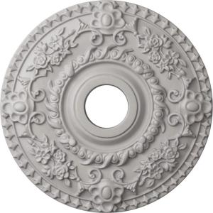 imageEkena Millwork CM18RO 18Inch OD x 3 12Inch ID x 1 12Inch P Rose Ceiling MedallionHandPainted Ultra Pure White