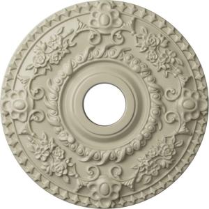 imageEkena Millwork CM18RO 18Inch OD x 3 12Inch ID x 1 12Inch P Rose Ceiling MedallionHandpainted Clear Yellow