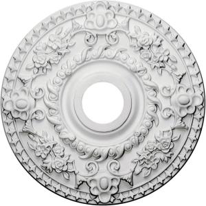 imageEkena Millwork CM18RO 18Inch OD x 3 12Inch ID x 1 12Inch P Rose Ceiling MedallionPrimed