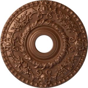 imageEkena Millwork CM18ROGGS Rose Ceiling Medallion Green GoldHandPainted Polished Copper