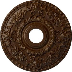 imageEkena Millwork CM18ROGGS Rose Ceiling Medallion Green GoldHandPainted Root Beer Crackle