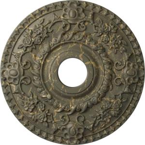 imageEkena Millwork CM18ROGGS Rose Ceiling Medallion Green GoldHandPainted Witch Hazel Crackle