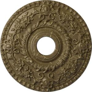imageEkena Millwork CM18ROGGS Rose Ceiling Medallion Green GoldHandpainted Mississippi Mud Crackle