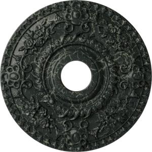 imageEkena Millwork CM18ROGGS Rose Ceiling Medallion Green GoldHandpainted Painted Turtle Crackle
