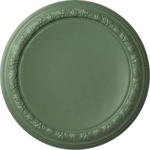 imageEkena Millwork CM19CA 19 12Inch OD x 14 14Inch ID x 1 34Inch P Carlsbad Ceiling MedallionAthenian Green Flat Finish
