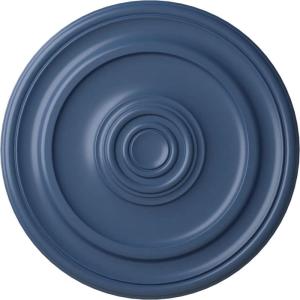imageEkena Millwork CM20KP 19 34OD x 1 2P Kepler Traditional Ceiling Medallion For Canopies up To 4 12 WhiteAmericana Flat Finish