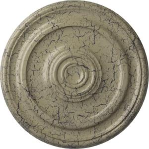 imageEkena Millwork CM20KP 19 34OD x 1 2P Kepler Traditional Ceiling Medallion For Canopies up To 4 12 WhiteCastle Stone Crackle Flat Finish
