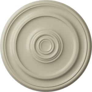 imageEkena Millwork CM20KP 19 34OD x 1 2P Kepler Traditional Ceiling Medallion For Canopies up To 4 12 WhiteClear Yellow Flat Finish