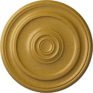 imageEkena Millwork CM20KP 19 34OD x 1 2P Kepler Traditional Ceiling Medallion For Canopies up To 4 12 WhiteIridescent Gold Metallic Series