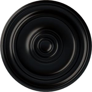 imageEkena Millwork CM20KP 19 34OD x 1 2P Kepler Traditional Ceiling Medallion For Canopies up To 4 12 WhiteJet Black Flat Finish