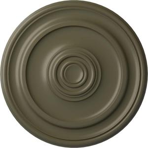 imageEkena Millwork CM20KP 19 34OD x 1 2P Kepler Traditional Ceiling Medallion For Canopies up To 4 12 WhitePainted Turtle Flat Finish