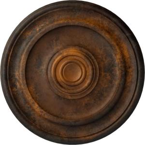 imageEkena Millwork CM20KP 19 34OD x 1 2P Kepler Traditional Ceiling Medallion For Canopies up To 4 12 WhiteRust Metallic Series