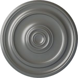imageEkena Millwork CM20KP 19 34OD x 1 2P Kepler Traditional Ceiling Medallion For Canopies up To 4 12 WhiteSilver Metallic Series