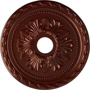 imageEkena Millwork CM20PMUWF Palmetto Ceiling Medallion fits Canopies up to 5 Ultra Pure WhiteAntique Copper Metallic Series