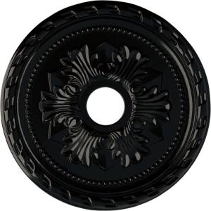imageEkena Millwork CM20PMUWF Palmetto Ceiling Medallion fits Canopies up to 5 Ultra Pure WhiteBlack Pearl Metallic Series