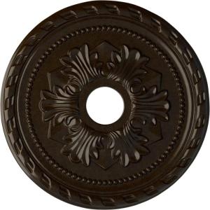 imageEkena Millwork CM20PMUWF Palmetto Ceiling Medallion fits Canopies up to 5 Ultra Pure WhiteBronze Metallic Series