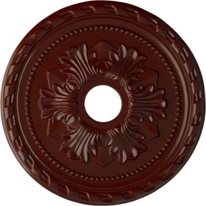 imageEkena Millwork CM20PMUWF Palmetto Ceiling Medallion fits Canopies up to 5 Ultra Pure WhiteBrushed Mahogany Flat Finish