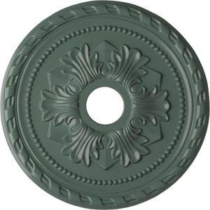 imageEkena Millwork CM20PMUWF Palmetto Ceiling Medallion fits Canopies up to 5 Ultra Pure WhiteCloud Burst Flat Finish
