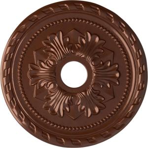 imageEkena Millwork CM20PMUWF Palmetto Ceiling Medallion fits Canopies up to 5 Ultra Pure WhiteCopper Penny Metallic Series