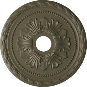imageEkena Millwork CM20PMUWF Palmetto Ceiling Medallion fits Canopies up to 5 Ultra Pure WhitePainted Turtle Flat Finish