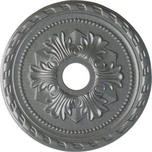 imageEkena Millwork CM20PMUWF Palmetto Ceiling Medallion fits Canopies up to 5 Ultra Pure WhitePlatinum Metallic Series