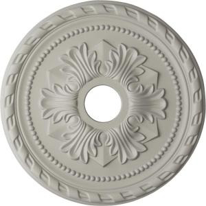 imageEkena Millwork CM20PMUWF Palmetto Ceiling Medallion fits Canopies up to 5 Ultra Pure WhitePot of Cream Flat Finish