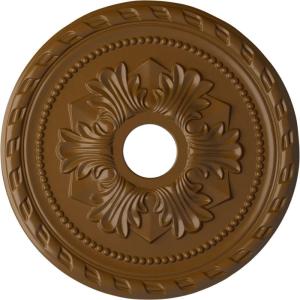 imageEkena Millwork CM20PMUWF Palmetto Ceiling Medallion fits Canopies up to 5 Ultra Pure WhiteSmokey Topaz Flat Finish