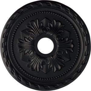 imageEkena Millwork CM20PMUWF Palmetto Ceiling Medallion fits Canopies up to 5 Ultra Pure WhiteSteel Gray Metallic Series