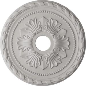 imageEkena Millwork CM20PMUWF Palmetto Ceiling Medallion fits Canopies up to 5 Ultra Pure WhiteUltra Pure White Flat Finish