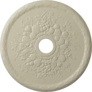 imageEkena Millwork CM22GR 22 58Inch OD x 3 58Inch ID x 58Inch P Grape Ceiling MedallionClear Yellow Flat Finish