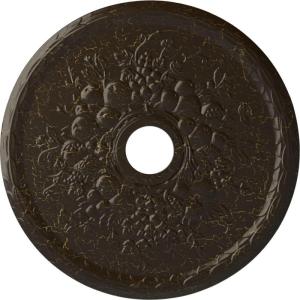 imageEkena Millwork CM22GR 22 58Inch OD x 3 58Inch ID x 58Inch P Grape Ceiling MedallionStone Hearth Crackle Flat Finish