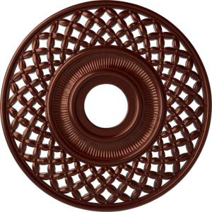 imageEkena Millwork CM22RBUWF Robin Ceiling Medallion Ultra Pure WhiteAntique Copper Metallic Series