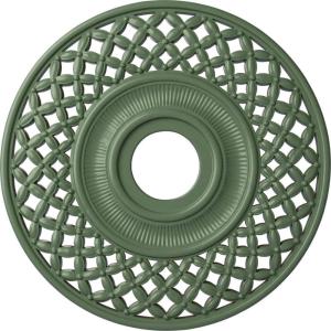 imageEkena Millwork CM22RBUWF Robin Ceiling Medallion Ultra Pure WhiteAthenian Green Flat Finish