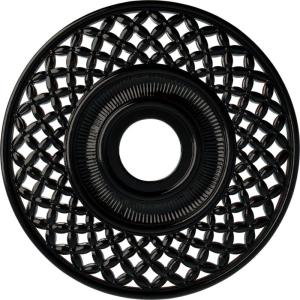 imageEkena Millwork CM22RBUWF Robin Ceiling Medallion Ultra Pure WhiteBlack Pearl Metallic Series