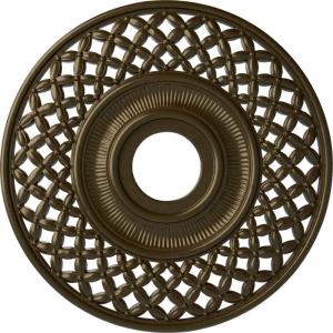 imageEkena Millwork CM22RBUWF Robin Ceiling Medallion Ultra Pure WhiteBrass Metallic Series