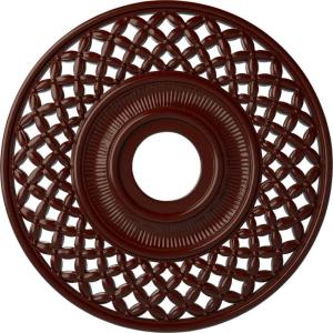 imageEkena Millwork CM22RBUWF Robin Ceiling Medallion Ultra Pure WhiteBrushed Mahogany Flat Finish