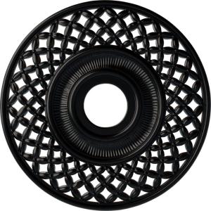 imageEkena Millwork CM22RBUWF Robin Ceiling Medallion Ultra Pure WhiteJet Black Flat Finish