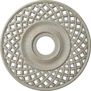 imageEkena Millwork CM22RBUWF Robin Ceiling Medallion Ultra Pure WhitePot of Cream Crackle Flat Finish