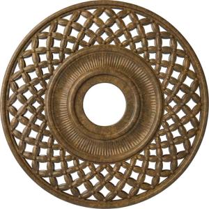 imageEkena Millwork CM22RBUWF Robin Ceiling Medallion Ultra Pure WhiteRubbed Bronze Metallic Series