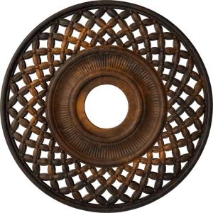 imageEkena Millwork CM22RBUWF Robin Ceiling Medallion Ultra Pure WhiteRust Metallic Series