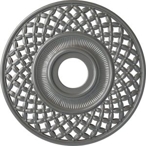imageEkena Millwork CM22RBUWF Robin Ceiling Medallion Ultra Pure WhiteSilver Metallic Series