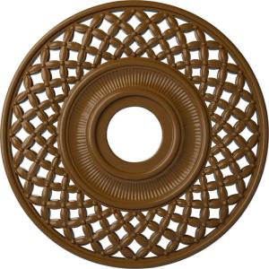 imageEkena Millwork CM22RBUWF Robin Ceiling Medallion Ultra Pure WhiteSmokey Topaz Flat Finish