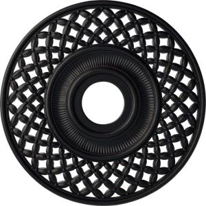 imageEkena Millwork CM22RBUWF Robin Ceiling Medallion Ultra Pure WhiteSteel Gray Metallic Series