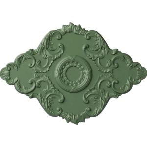 imageEkena Millwork CM37X26PE Piedmont Ceiling Medallion 37W x 26H x 1 38P Factory PrimedHandPainted Athenian Green