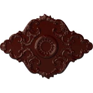 imageEkena Millwork CM37X26PE Piedmont Ceiling Medallion 37W x 26H x 1 38P Factory PrimedHandPainted Brushed Mahogany