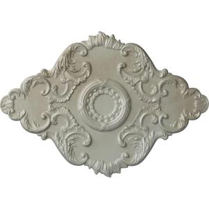 imageEkena Millwork CM37X26PE Piedmont Ceiling Medallion 37W x 26H x 1 38P Factory PrimedHandPainted Flash Gold